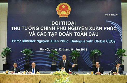 Thủ tướng đối thoại với các lãnh đạo tập đoàn toàn cầu Thủ tướng đối thoại với các lãnh đạo tập đoàn toàn cầu