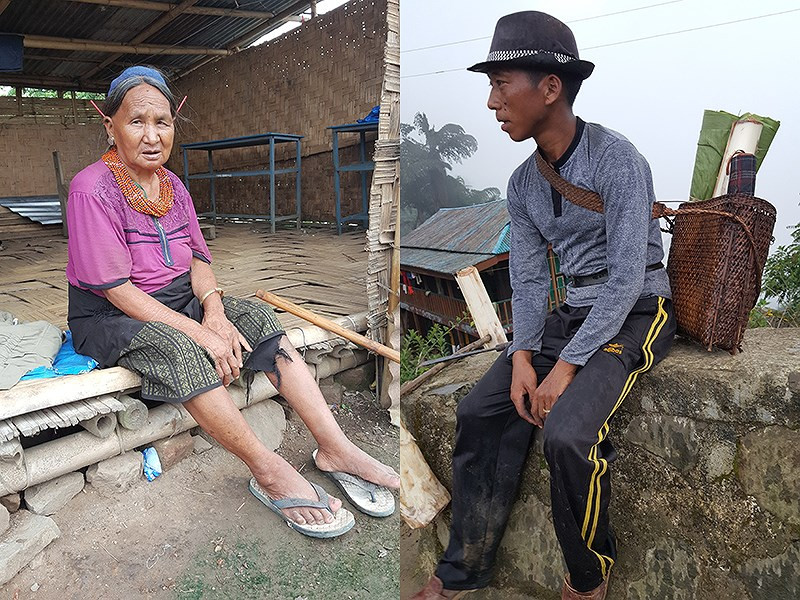 Phụ nữ và thợ săn Konyak ở Nagaland. Ảnh: Cẩm Tú Phụ nữ và thợ săn Konyak ở Nagaland. Ảnh: Cẩm Tú