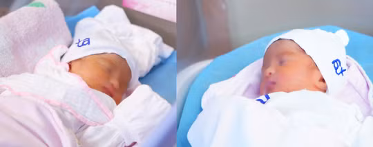  Hai bé sinh đôi của cặp vợ chồng hiếm muộn, tuổi cao chào đời khoẻ mạnh