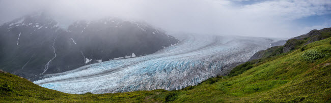 Đây là sông băng Exit trong vườn quốc gia Kenai Fjords ở Alaska, Mỹ.