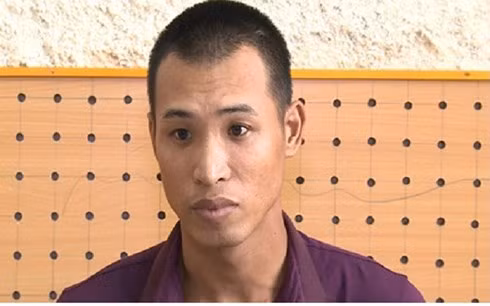 Đối tượng Bồng tại cơ quan điều tra.