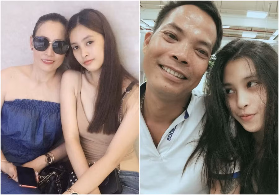  Hoa hậu Tiểu Vy bên cha mẹ.