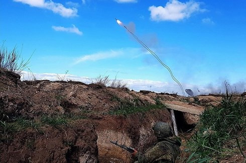 Nga sử dụng bản mô phỏng của tên lửa tàng hình thế hệ mới tại buổi tập trận Vostok-2018. Ảnh: Bộ Quốc Phòng Nga Nga sử dụng bản mô phỏng của tên lửa tàng hình thế hệ mới tại buổi tập trận Vostok-2018. Ảnh: Bộ Quốc Phòng Nga