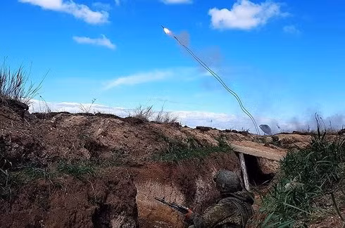 Nga sử dụng bản mô phỏng của tên lửa tàng hình thế hệ mới tại buổi tập trận Vostok-2018. Ảnh: Bộ Quốc Phòng Nga