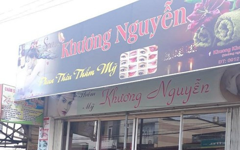 Tiệm spa xảy ra vụ việc.