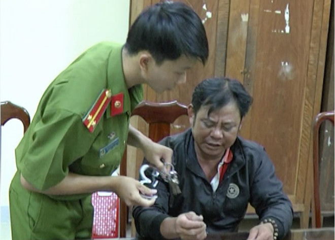 Phúc tại cơ quan điều tra. Ảnh: Minh Lộc.