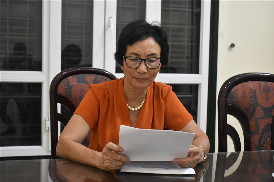 PGS.TS Bùi Thị An - Phó Chủ tịch Liên hiệp các Hội Khoa học và Kỹ thuật Hà Nội.