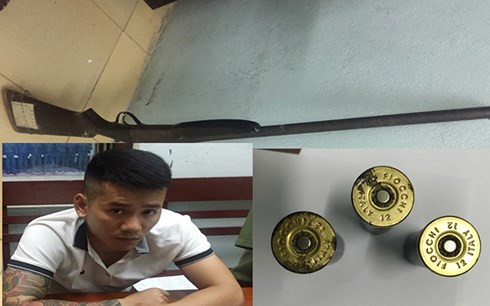 Đối tượng Nguyễn Văn Hải và tang vật vụ án.