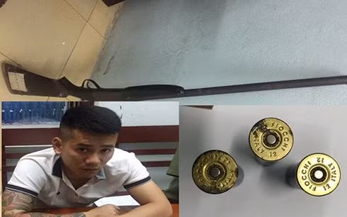 Đối tượng Nguyễn Văn Hải và tang vật vụ án.