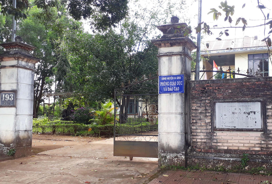 Phòng Giáo dục-Đào tạo huyện Ia Grai nơi để xảy ra nhiều sai phạm. Ảnh: Văn Ngọc 