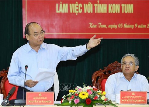 Thủ tướng Nguyễn Xuân Phúc phát biểu kết luận tại buổi làm việc. Ảnh: Thống Nhất/TTXVN