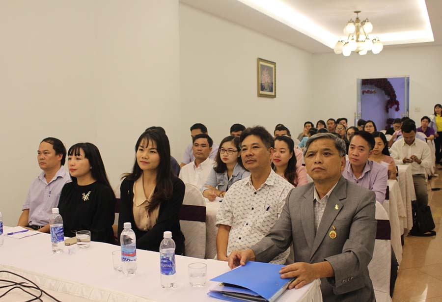 77 biên tập viên, phóng viên, kỹ thuật viên tham gia lớp tập huấn. Ảnh: Phan Lài