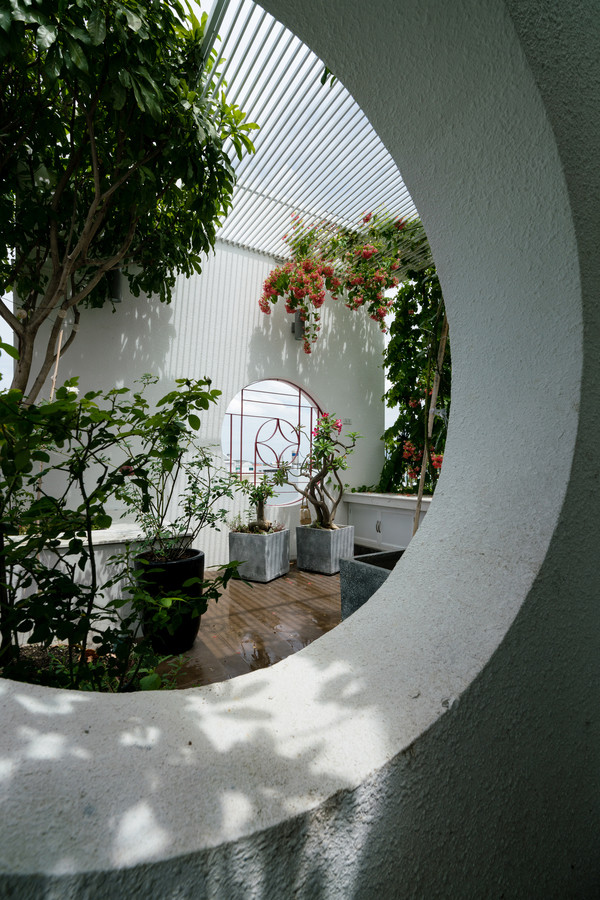 Cây xanh, rèm dây leo... len lỏi khắp các không gian mở, ở trước nhà, giữa nhà, sau nhà... Cây xanh, rèm dây leo... len lỏi khắp các không gian mở, ở trước nhà, giữa nhà, sau nhà...