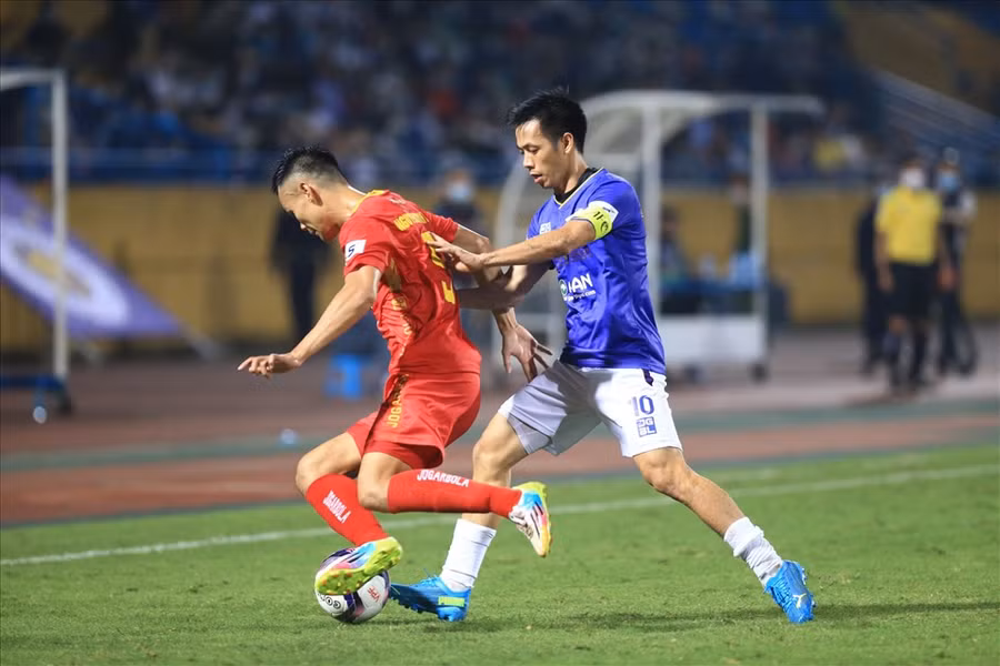 Hà Nội đã phủ đầu Thanh Hoá với 2 bàn thắng sớm. Ảnh: Hoài Thu