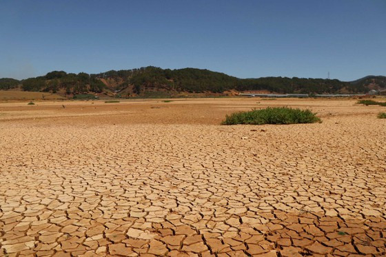 Bề mặt nứt nẻ tại lòng hồ Đan Kia - Suối Vàng. Ảnh: ĐOÀN KIÊN Bề mặt nứt nẻ tại lòng hồ Đan Kia - Suối Vàng. Ảnh: ĐOÀN KIÊN