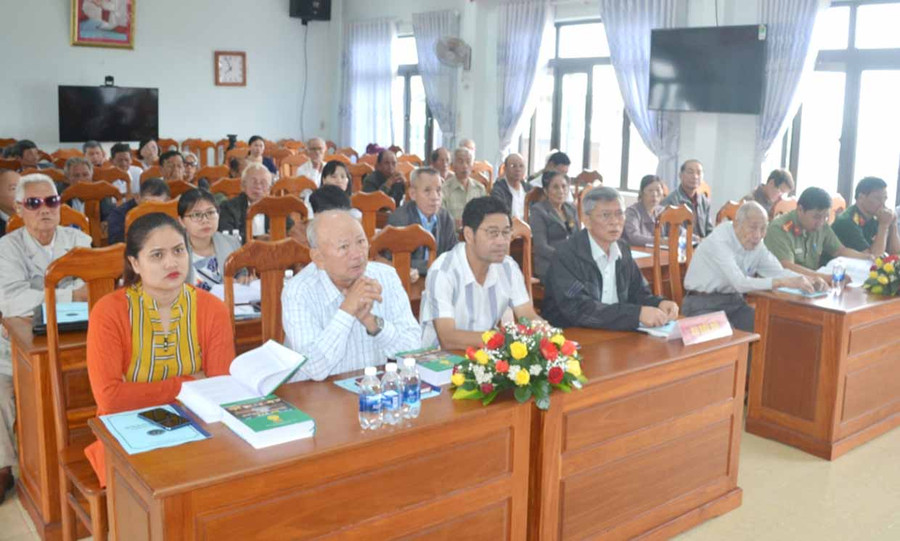 Các đại biểu dự Hội nghị triển khai nhiệm vụ năm 2021 của Hội Cựu TCT yêu nước tỉnh. Ảnh: Hoàng Cư