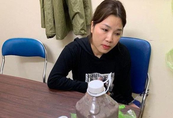 Vũ Thị Là tại cơ quan điều tra - Ảnh: Công an cung cấp