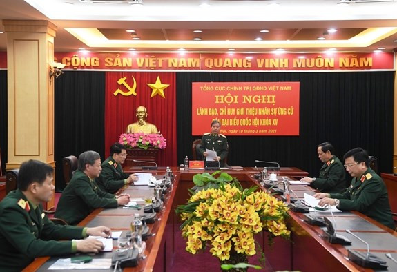Thượng tướng Đỗ Căn chủ trì Hội nghị lãnh đạo, chỉ huy và Ban Thường vụ Đảng ủy Cơ quan TCCT giới thiệu nhân sự ứng cử bầu ĐBQH khóa XV. (Nguồn: qdnd.vn)  Thượng tướng Đỗ Căn chủ trì Hội nghị lãnh đạo, chỉ huy và Ban Thường vụ Đảng ủy Cơ quan TCCT giới thiệu nhân sự ứng cử bầu ĐBQH khóa XV. (Nguồn: qdnd.vn)
