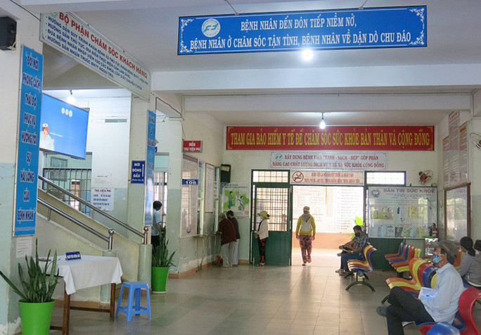 Trung tâm Y tế huyện Tây Sơn, nơi có 9 bệnh nhân bị ngộ độc được điều trị.