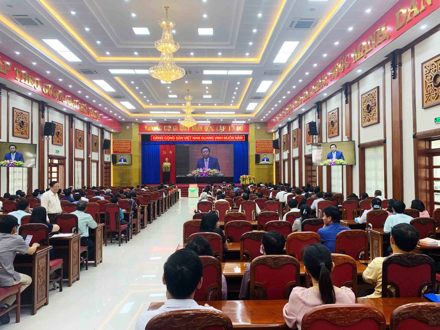 28-3 Quang cảnh hội nghị tại điểm cầu Hội trường 2-9 tỉnh Gia Lai-ảnh P.L