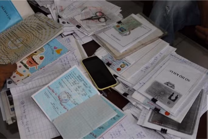 Tài liệu bị thu giữ