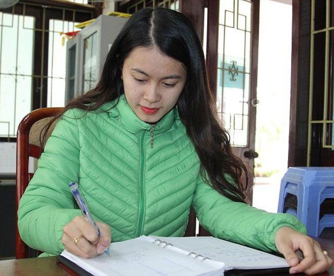 Gia đình là động lực để Trúc My vươn lên trong học tập, rèn luyện. ẢNH: BÍCH HẢI