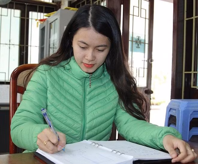 Gia đình là động lực để Trúc My vươn lên trong học tập, rèn luyện. ẢNH: BÍCH HẢI