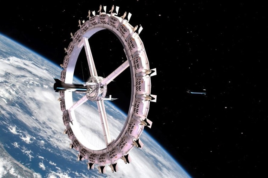 Khách sạn không gian đầu tiên trên thế giới sẽ mở cửa vào năm 2027. Ảnh: Orbital Assembly Corporation. Khách sạn không gian đầu tiên trên thế giới sẽ mở cửa vào năm 2027. Ảnh: Orbital Assembly Corporation.