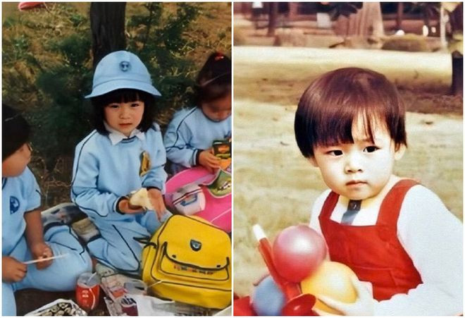 Một số khoảnh khắc thời thơ bé của Son Ye Jin. ẢNH: CHỤP MÀN HÌNH SINA