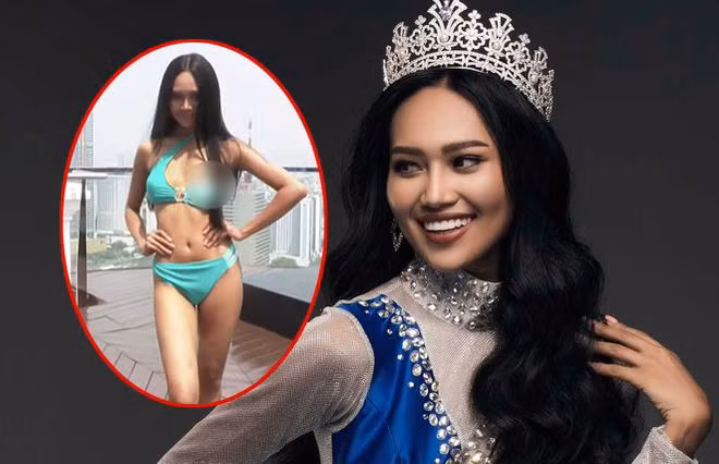 Han Lay gửi lời xin lỗi khán giả sau khi gặp sự cố trong phần thi bikini. ẢNH: CHỤP MÀN HÌNH/ FBNV