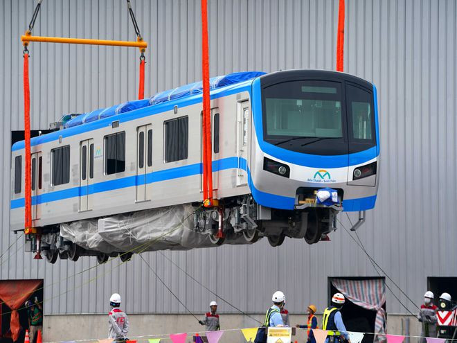 TP.HCM đặt mục tiêu khai thác thương mại tuyến metro số 1 vào năm 2022. ẢNH: ĐỘC LẬP