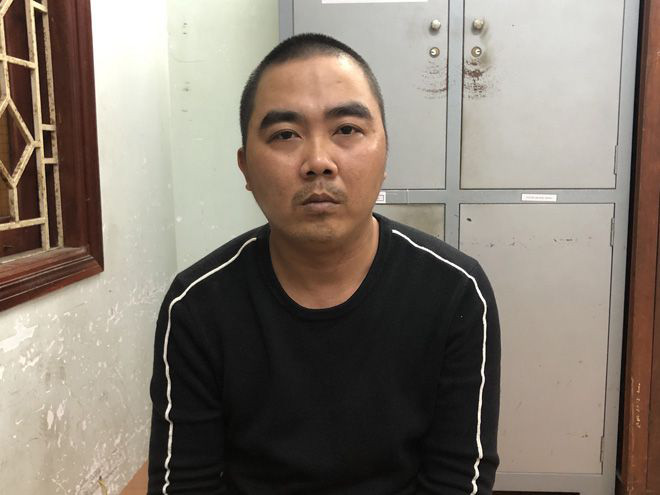  Lý Minh Tấn tại cơ quan công an. Ảnh: Công an Bình Định