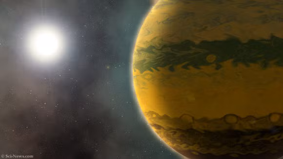 Sao Mộc ấm TOI-201b - Ảnh đồ họa từ Sci-News
