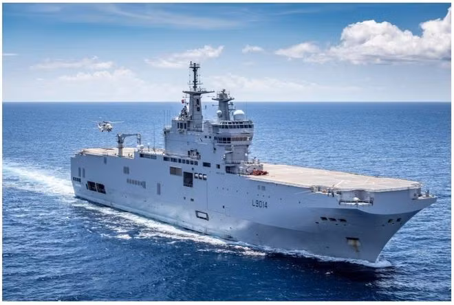 Tàu đổ bộ tấn công Tonnerre của Pháp đang có chuyến hải hành đến Thái Bình Dương. Ảnh: SCMP Tàu đổ bộ tấn công Tonnerre của Pháp đang có chuyến hải hành đến Thái Bình Dương. Ảnh: SCMP