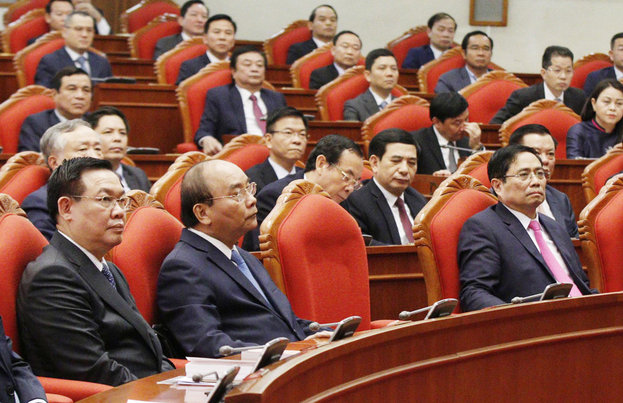 Các vị lãnh đạo Đảng và Nhà nước tại một Hội nghị Trung ương (ảnh VGP) Các vị lãnh đạo Đảng và Nhà nước tại một Hội nghị Trung ương (ảnh VGP)