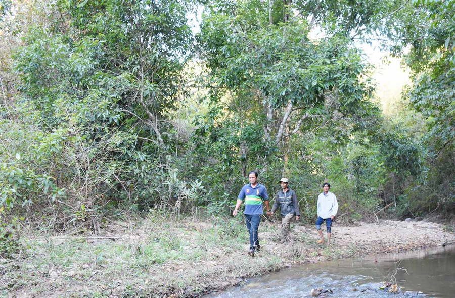 Tổ quản lý, bảo vệ rừng làng Kon Pơ Dram (xã Hà Đông, huyện Đak Đoa) tuần tra khu vực rừng nhận khoán bảo vệ. Ảnh: Minh Nguyễn Tổ quản lý, bảo vệ rừng làng Kon Pơ Dram (xã Hà Đông, huyện Đak Đoa) tuần tra khu vực rừng nhận khoán bảo vệ. Ảnh: Minh Nguyễn