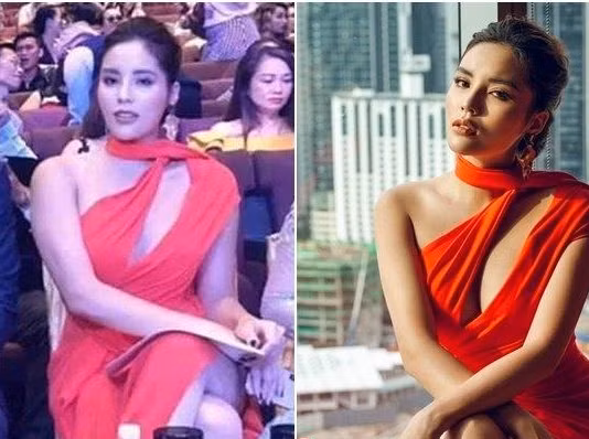 Cùng một tấm ảnh nhưng Kỳ Duyên trông khác nhau vì người khác đăng tải và hình cô tự đăng tải