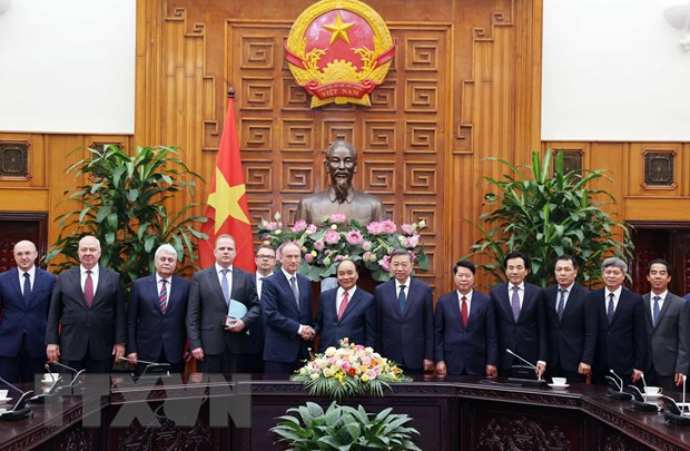 Thủ tướng Nguyễn Xuân Phúc tiếp Thư ký Hội đồng An ninh quốc gia Nga Nikolai Patrushev. (Ảnh: TTXVN) Thủ tướng Nguyễn Xuân Phúc tiếp Thư ký Hội đồng An ninh quốc gia Nga Nikolai Patrushev. (Ảnh: TTXVN)