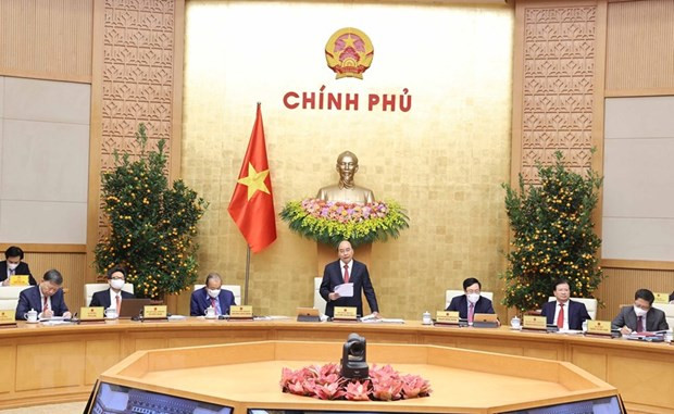 Thủ tướng Nguyễn Xuân Phúc phát biểu tại phiên họp Chính phủ thường kỳ tháng 2 ngày 2/3//2021. (Ảnh: Thống Nhất/TTXVN) Thủ tướng Nguyễn Xuân Phúc phát biểu tại phiên họp Chính phủ thường kỳ tháng 2 ngày 2/3//2021. (Ảnh: Thống Nhất/TTXVN)