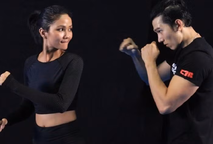 H'hen Niê đóng phim. Ảnh:ĐPCC.