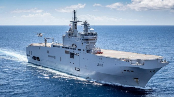 Pháp điều tàu đổ bộ tấn công Tonnerre tới Thái Bình Dương thực hiện nhiệm vụ huấn luyện và tuần tra kéo dài 3 tháng. Ảnh: EPA-EFE Pháp điều tàu đổ bộ tấn công Tonnerre tới Thái Bình Dương thực hiện nhiệm vụ huấn luyện và tuần tra kéo dài 3 tháng. Ảnh: EPA-EFE