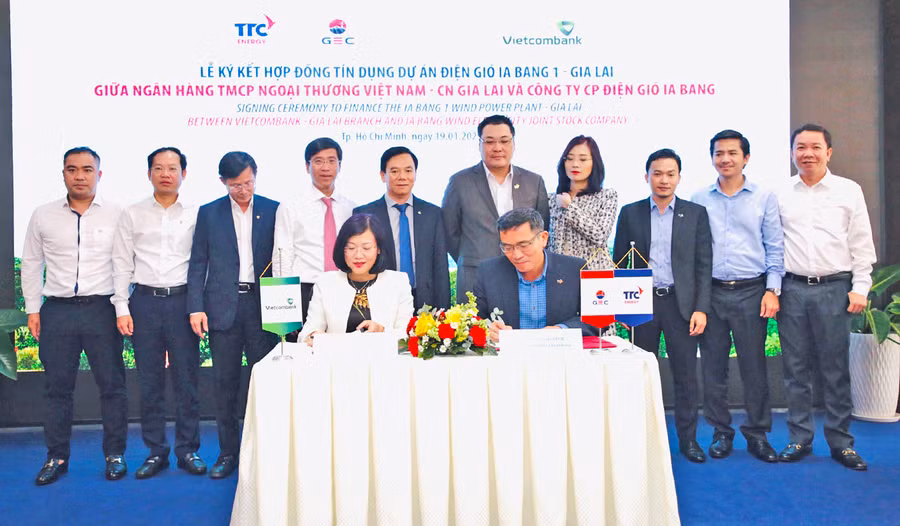 Vietcombank Gia Lai tài trợ vốn tín dụng lên đến 1.560 tỷ đồng cho Dự án Nhà máy Điện gió Ia Bang 1 (huyện Chư Prông). Ảnh: Sơn Ca