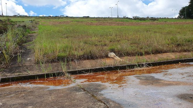  Thân đập và mái hạ lưu đập của hồ chứa nước thắng cảnh Tuyền Lâm có nhiều điểm thấm bất thường - ẢNH: G.B