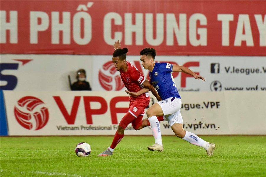 Hải Phòng đã gặp thất bại đầu tiên ở V.League 2021. Ảnh: Minh Hiếu