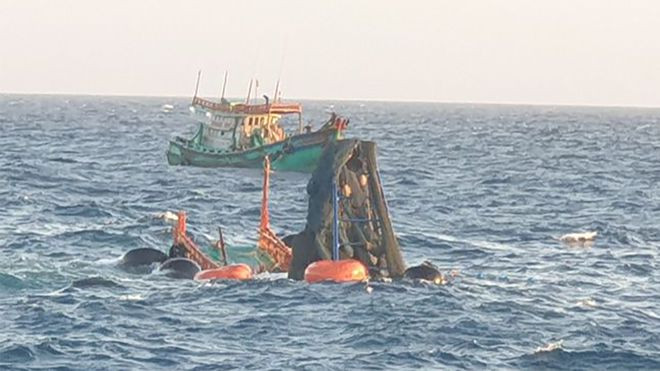 Một tàu cá Bình Định có 12 ngư dân đã mất liên lạc nhiều ngày qua khi ở vùng biển gần Côn Đảo ẢNH NGUYỄN LONG