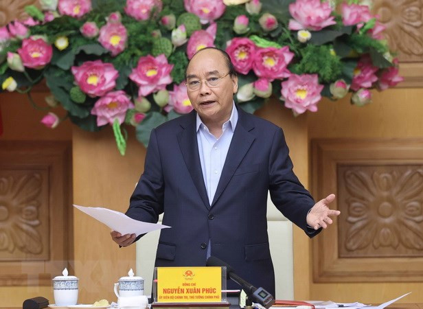 Thủ tướng Nguyễn Xuân Phúc phát biểu. (Ảnh: Thống Nhất/TTXVN)