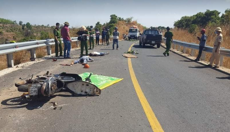 Hiện trường vụ tai nạn. Ảnh: Hà Phương