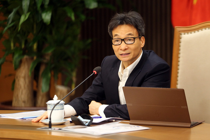 Phó Thủ tướng Vũ Đức Đam: Chúng ta phải bằng các giải pháp để có vắc-xin của Việt Nam, để phục vụ công tác phòng chống dịch Covid-19, chuẩn bị để ứng phó đối với những dịch bệnh có thể xảy ra trong tương lai. Ảnh: VGP