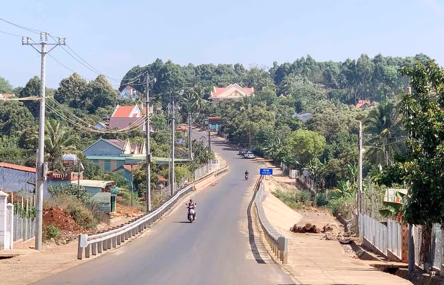 Khung cảnh trù phú nơi vùng biên giới Đức Cơ ngày nay. Ảnh: Phương Vi