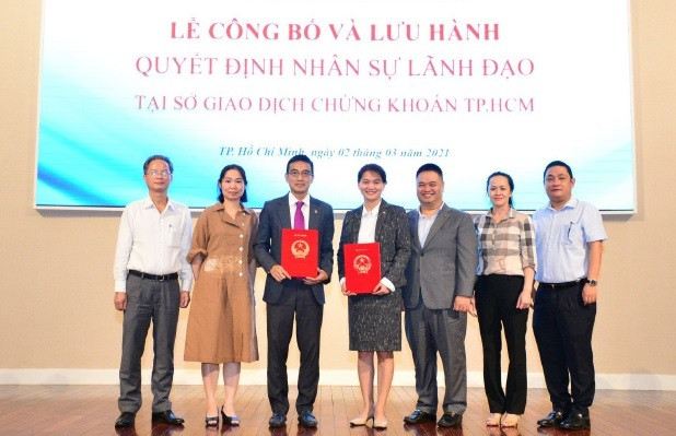  Lễ trao các quyết định bổ nhiệm nhân sự lãnh đạo của HoSE. Ảnh: BTC
